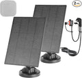 LIYVZ 3W Solar Panel for Blink Outdoor 4/3/XT2 2600mAh Battery 5V Camera Solar Charger for Blink with Built-in Rechargeable Battery 2-Pack