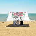 ALAZA Rose Treble Clef and Swirly Staff with Musical Notes Beach Tent Sun Shelter Portable Canopy Sunshade for Outdoor Camping Picnics Backyard Fun 10x9 ft