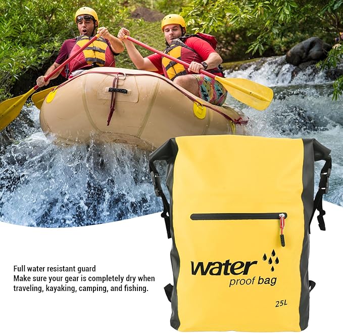 Alomejor 25L Water Resistant Dry Bag Wet Dry Separation Water Resistant Backpack for Outdoor Hiking Camping
