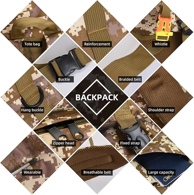 100L Camping Hiking BackpackMolle military Tactical rucksack backpackWaterproof Lightweight Hiking Backpack