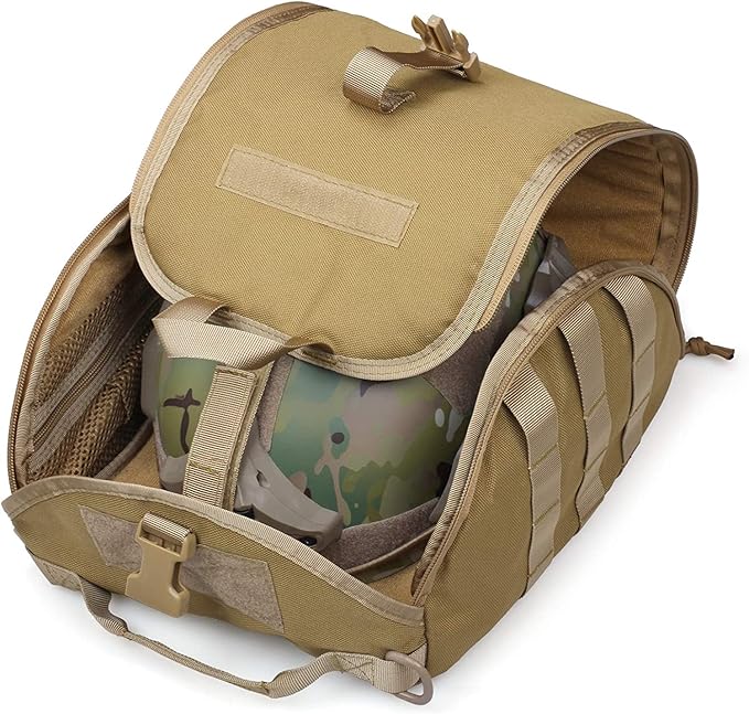 FARMSOLDIERTactical Molle Helmet Bag PackLightweight Waterproof Motorcycle Helmet Bag for Hunting Shooting