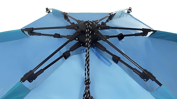 ALPHA CAMP Beach Tent Easy Up 2 Person Sun Shelter - 8'5 x 4'5 Navy Blue