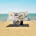 ALAZA Funny Labrador Oil Painting Beach Tent Sun Shelter Portable Canopy Sunshade for Outdoor Camping Picnics Backyard Fun 10x9 ft