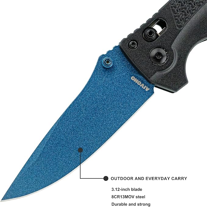 Pocket Knife 8CR13 Steel Folding Knife Reversible Deep Carry Clip for EDC Outdoor Camping Hiking