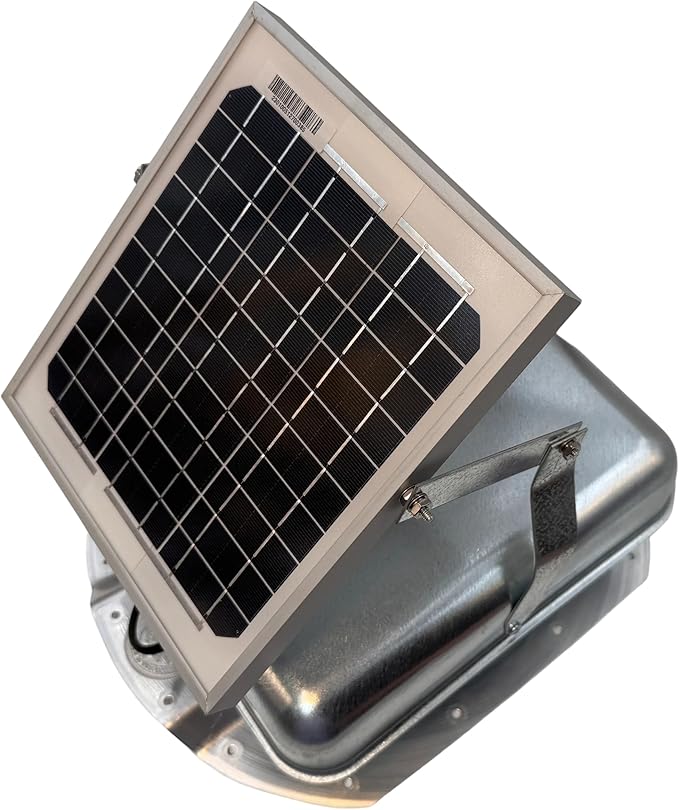 Mega RoofBlaster Adjustable for 3.5” Ribbed Conex Shipping Containers (Galvanized) | Solar Roof Vent | Solar Roof Fan | Shipping Container Exhaust Fan | Get rid of hot air with The Sun's Power