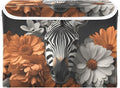 AIXIWAWA Lidded Storage Cube (Zebra Floral) Fabric Foldable Closet Bins with Flip Lid and Handles Organizer Basket Container 16.5 x 12.6 x 11.8 IN