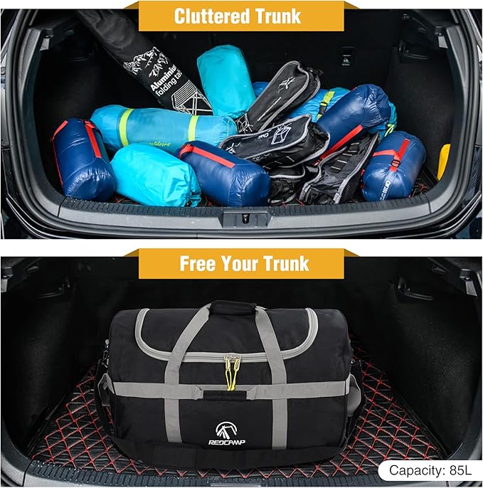 REDCAMP 85L/120L/140L Foldable Duffle Bag with Wheels Large Travel Duffel Bag