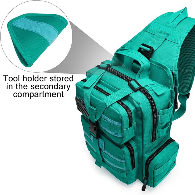 G4Free Large Tactical EDC Sling Bag Backpack Military Molle Bag Single Strap Shoulder Backpack for Men | EDC Adjustable Holder