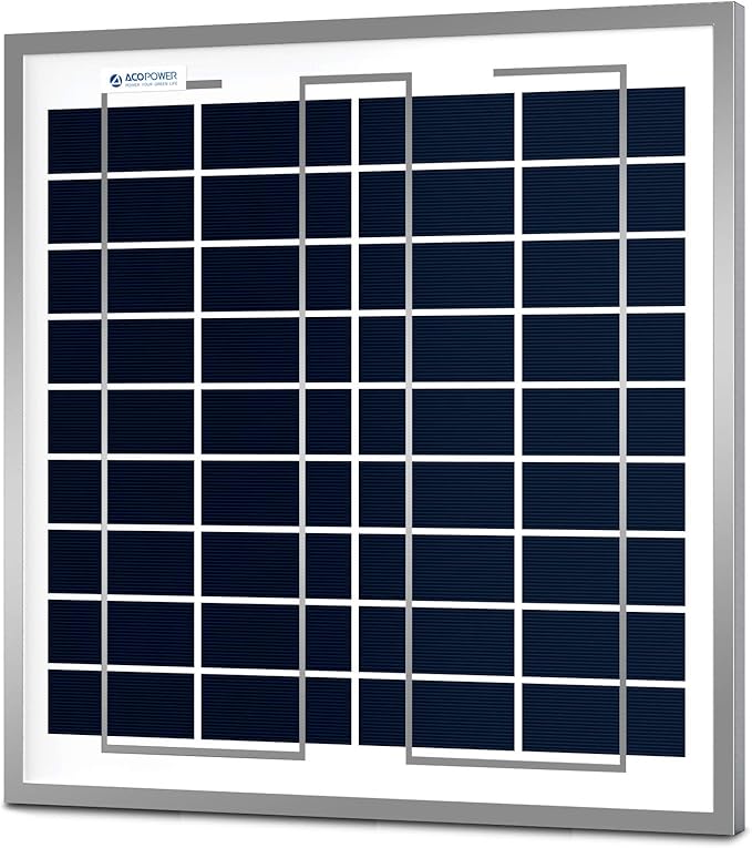 ACOPOWER 15Watt 15W Polycrystalline Photovoltaic PV Solar Panel Module 12v Battery Charging