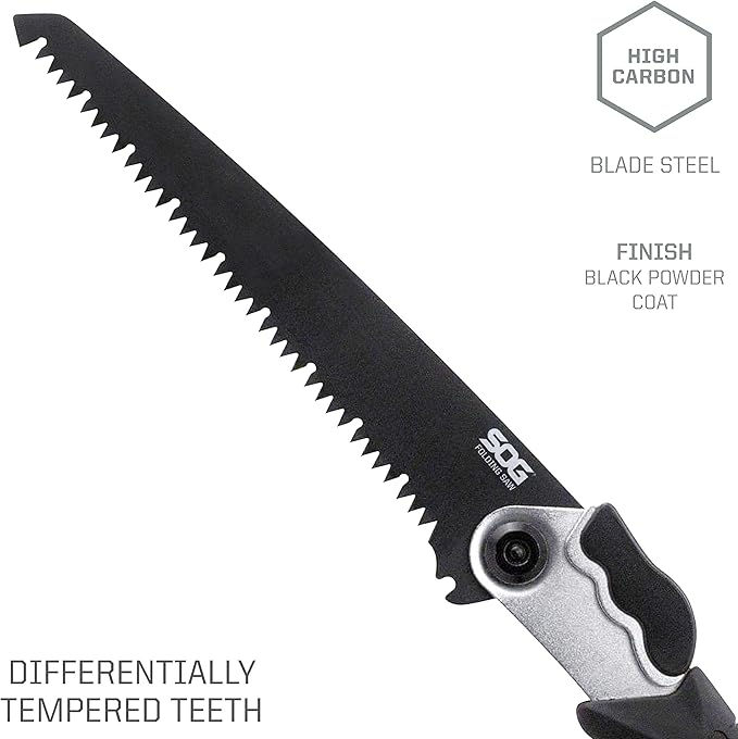 SOG FastHawk- Lighter Faster Agile Throwing Hatchet Versatile Survival Tactical Axe &amp Folding Saw - Wood Saw Hand Saw Pruning Saw and Camping Saw
