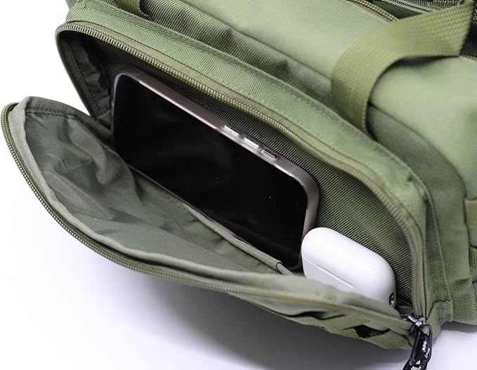 Coreflex 12-Inch Heavy Duty Tool BagTacticalGearRange EDC Tool Bag for cars Multi-Purpose Work Bag for Mechanics Electrician Carpenters Builders Plumbers (Olive Green)