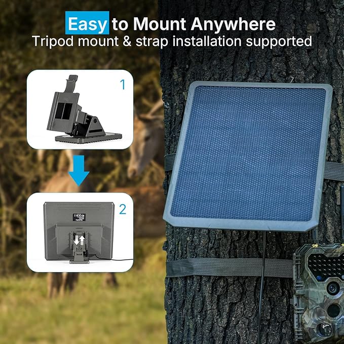 Meidase SP1000 Solar Panel for P300 Pro S950P S965 Pro Trail Camera 10W High‑Efficiency Weatherproof Solar Charger Reliable Continuous Power for Extended Field Deployment