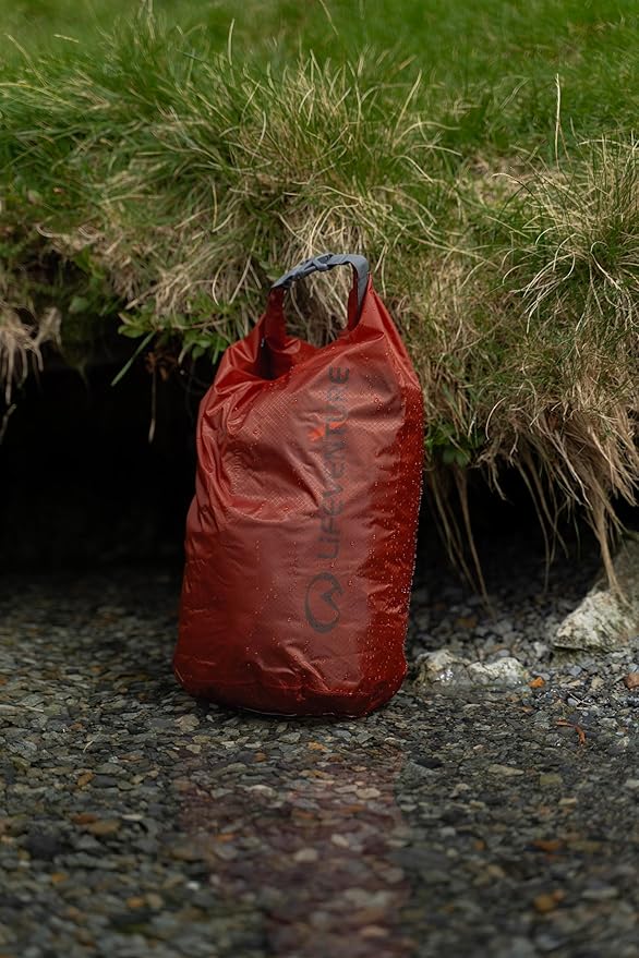 Lifeventure Ultralight Dry Bag Siliconized Rip-Stop Fabric with Fully Taped Seams Lightweight Waterproof Dry Sack for Kayaking Camping Hiking Traveling Boating Water Sports