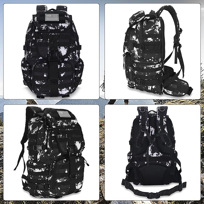 50L Military Tactical Backpack Hiking Waterproof Backpack Large Military Pack 3 Day Assault Pack Molle Bag Rucksack