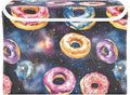Storage Cube with Lid Space Donuts Print 16.5×12.6×11.8 IN Collapsible Large Capacity Foldable Storage Basket Bin Organizer
