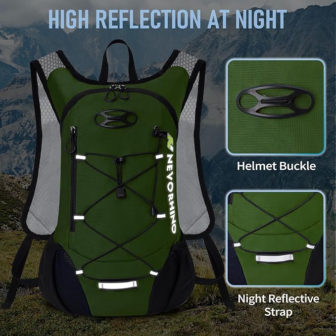 Lightweight Hydration Backpack Running Backpack with 2L Water Bladder Hydro Water Daypack for Cycling Hiking Rave for Men Women
