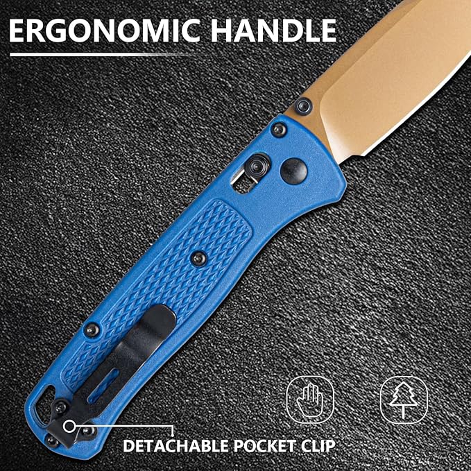 Folding Pocket Knife for Camping &amp EDC: 8Cr13MoV Steel Blade Nylon Fiber Handle Dual-Side Clip Lightweight for Hiking Travel &amp Daily Carry