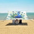 ALAZA Beatiful Peacock Beach Tent Sun Shelter Portable Canopy Sunshade for Outdoor Camping Picnics Backyard Fun 10x9 ft
