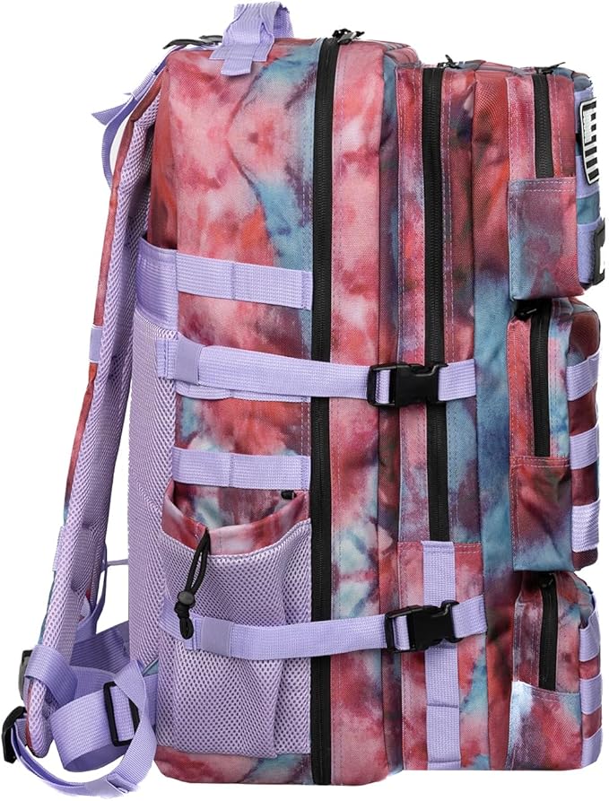 55L Military Tactical Backpack - Bug Out Bag with MOLLE System for Hiking(Nebula camouflage)