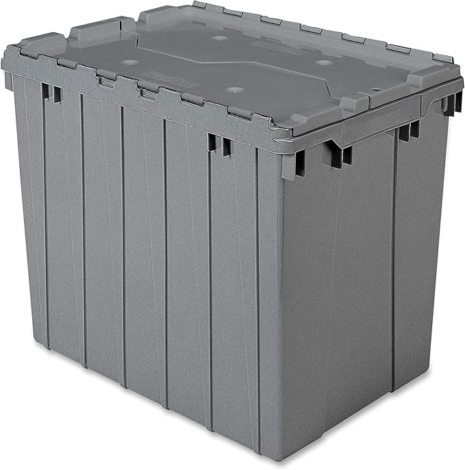 AKM39170GREY - Akro-Mils Attached Lid Storage Container