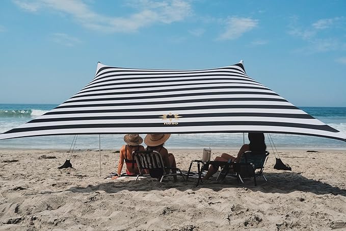 Neso Grande Portable Beach Tent Sun Shelter - Lightweight Beach Shade Canopy - Easy Setup for Family Outings - Patented Reinforced Corners - UPF 50+ Sun Protection