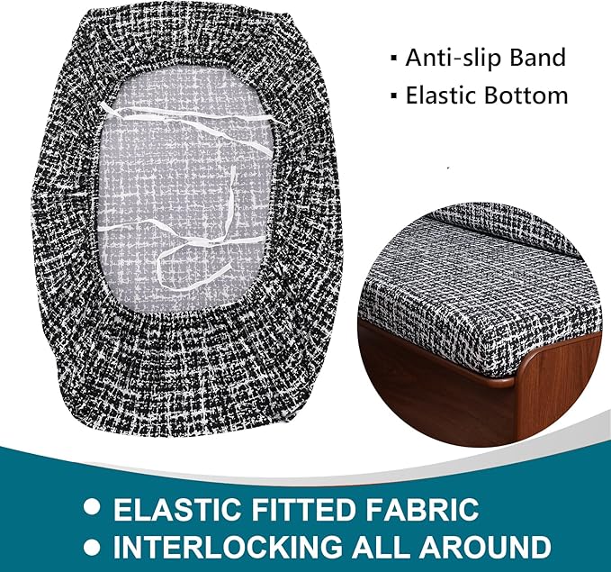 KRFOONN RV Dinette Cushion Covers - Stretch Camper Cushions Replacement Couch &amp Loveseat Slipcovers for Travel Trailer Couch - Includes 2 Backrest &amp 2 Bench Cover Washable