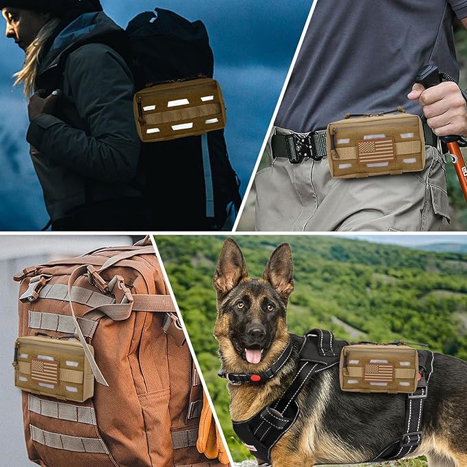 Tactical Molle Belt Pouch Utility Waist Pouch Waterproof Small Belt Bag with Shoulder Strap for Outdoor Camping Traveling Hiking