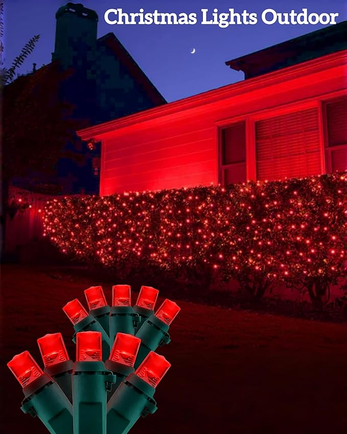 Led Christmas Net Lights for Bushes 132LED 6FT x 6FT Connectable UL Certified Net Lights for Bushes Tree Shrubs Xmas Trunk Green Wire Christmas Decorations