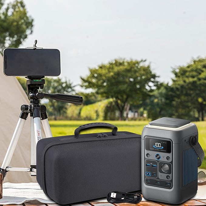 co2CREA Hard Travel Case Compatible with Anker SOLIX C300 DC Power Bank Station Outdoor 288Wh 90000mAh Portable Power Station 300W Solar Generator