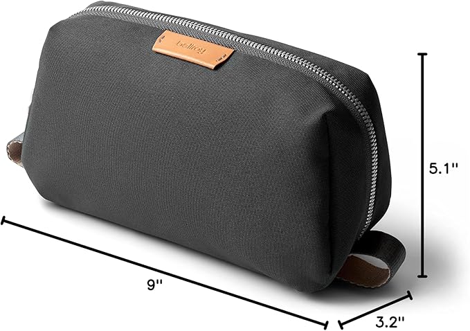 Bellroy Toiletry Kit (Unisex Toiletry Bag Zipper Closure Water-Resistant Lining Toothbrush Sleeve with Magnetic Closure Internal Mesh Pocket Organization) -Bronze