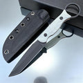 8.1'' Fixed Blade Knife Tanto Blade 8Cr13MoV Steel Non-Slip G10 Handle with Kydex Sheath for Camping Hiking Outdoor tool Gift for Men