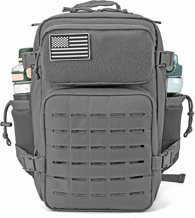 QT&ampQY 25L/45L Military Tactical Backpack For Men Molle Daypack 3 Day Bug Out Bag Hiking Rucksack With Bottle Holder