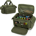Rexmica Small Tool Bag with Anti-friction and Thick Padded Bottom Tool Storage Organizer for Men Tactical Range Bag Multi-functional Work Bag for Repairman Electrician Carpenters (Green)