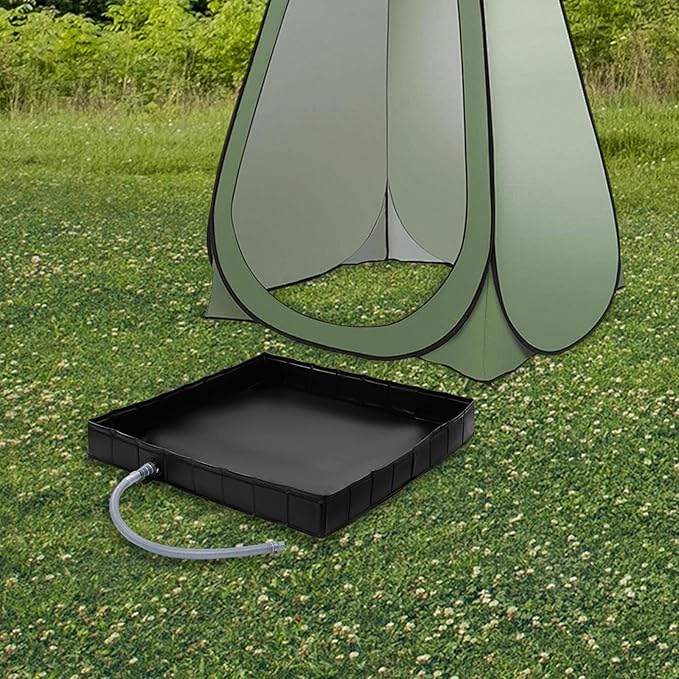 Foldable Shower Base with Drain Keep Feet Clean