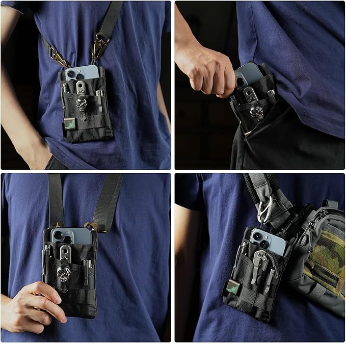 VIPERADE VE1 Pocket Organizer EDC Pouch for Men EDC Organizer Storage EDC Gears Multitool Pocket Pouch Hold Your Flashlight/Pocket Knife Pen Notebook