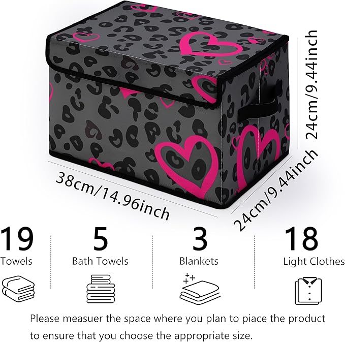 Stackable Storage Bins with LidsCloset Organizers Fabric Box for Home and OfficeBlanket Clothes OrganizersUnder Bed Storage Containers 3 Pack.