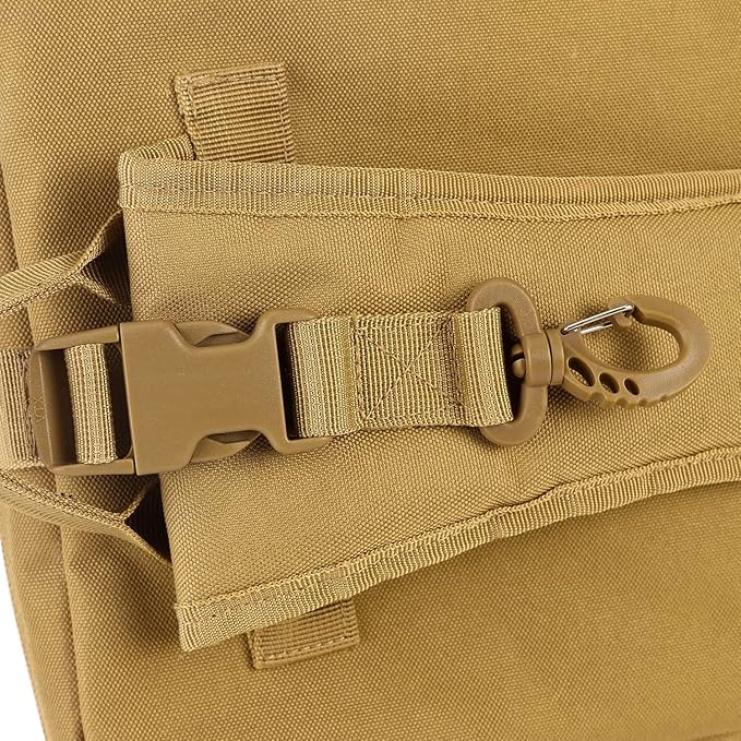 New Tactical 24 Rifle Gear Shoulder MP5 Sling Bag Army Backpack Soft Rifle Case Gun Backpack Bag Tactical Rifle Backpack MPS Hunting Bag Cross Bag Khaki