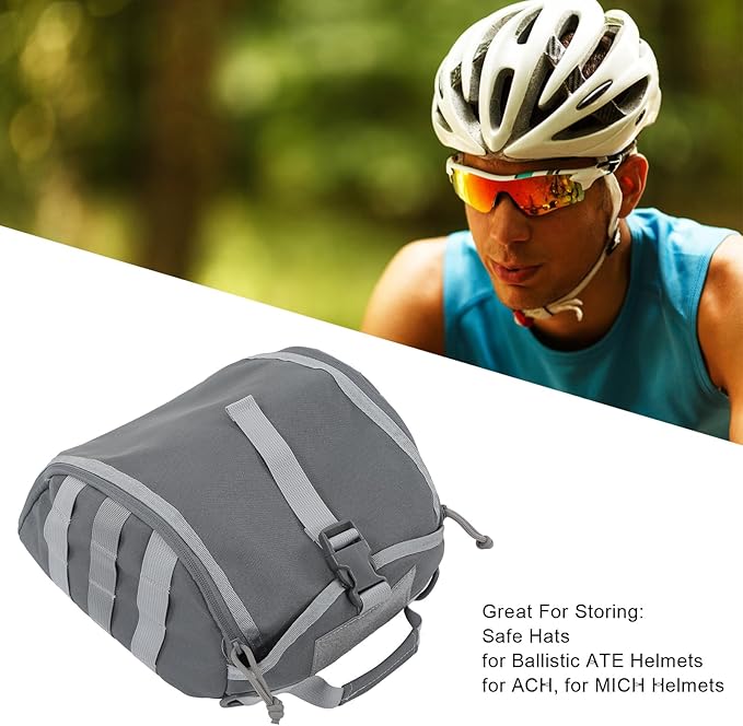 Tactical Helmet Bag PackCamping Helmet Bag Canvas Scratch Prevention Adjustable Helmet Storage Bag for Hard Hats Helmet Khaki