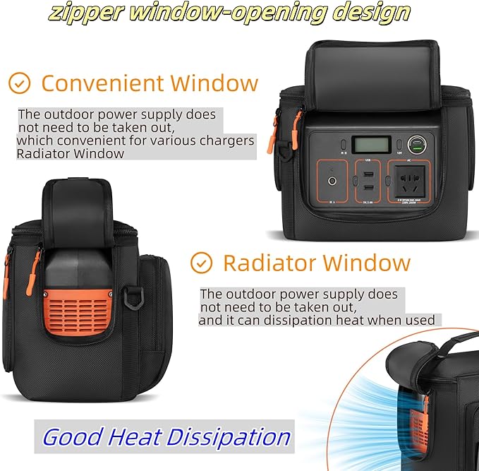 Carrying Case Compatible with Jackery Explorer 300/300 Plus/290/290 Plus/240/240 v2 - Protective Soft Bag with Multiple Pockets for Portable Power Station Accessories