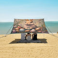 ALAZA Happy Easter Bunny Easter Eggs Beach Tent Sun Shelter Portable Canopy Sunshade for Outdoor Camping Picnics Backyard Fun 10x9 ft