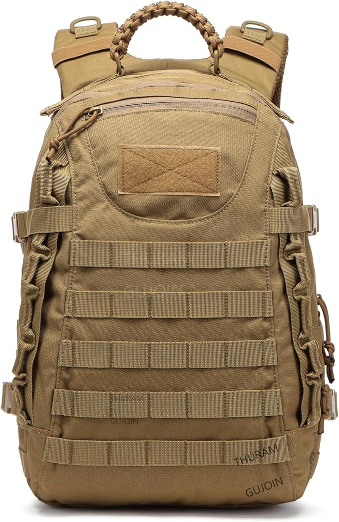 38L Nylon Waterproof Trekking Fishing Hunting Bag Backpack Outdoor Military Rucksacks Tactical Sports Camping Hiking (Khaki)