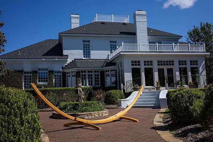 Hatteras Hammocks 4-Ply Cypress Roman Arc 15 ft. Hammock Stand Award Winning Design Southern Cypress Wood Rust Resistant Hardware Handcrafted in The Carolinas 450 Pound Weight Capacity