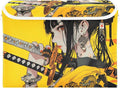 Storage Cube with Lid Samurai Anime Yellow Print 16.5×12.6×11.8 IN Collapsible Large Capacity Foldable Storage Basket Bin Organizer