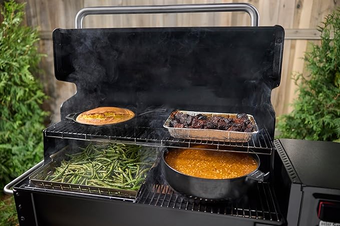 Weber Smoque™ XL 34‑Inch Pellet Smoker Black – Outdoor BBQ Pellet Grill with SmokeBoost™ SmoqueVent™ Airflow System &amp Rapid React™ PID Temperature Control