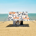 ALAZA Pumpkin Skull Pattern Beach Tent Sun Shelter Portable Canopy Sunshade for Outdoor Camping Picnics Backyard Fun 10x9 ft