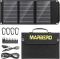 MARBERO Portable Solar Panel 30W Solar Panel Charger 23% High Efficiency Foldable Solar Panels QC3.0 USB &amp DC Port Compatible with Cell Phone Ipad Laptop IP65 Waterproof for Camping Outdoor Cloudy