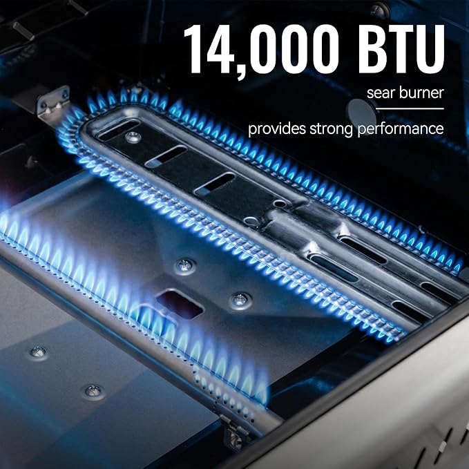 Royal Gourmet GA6402C 6-Burner Propane Gas Grill with Sear Burner and Side Burner 74000 BTUs Cabinet Style Outdoor BBQ Grill for Barbecue Grilling &amp Backyard Cooking Coffee