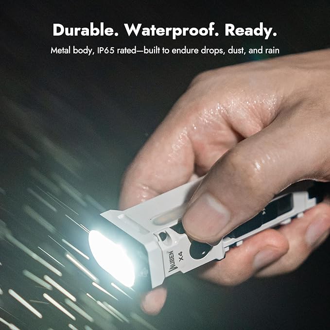 WUBEN X4 EDC Rechargeable Flashlight with RGB Light LED Flashlight 1500 High Lumens with Tactical Switch and Magnetic IP65 Portable Pocket USB C Mini Flash Light for Travel Camping Work