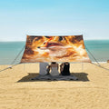 ALAZA Mysterious Fox Beach Tent Sun Shelter Portable Canopy Sunshade for Outdoor Camping Picnics Backyard Fun 10x9 ft