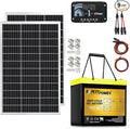 ExpertPower 200W 12V Solar Power Kit | 200-watt Mono Rigid Panel + 12V 55Ah Gel Battery + 20A Solar Charge Controller for RV Cabin Off-Grid DIY Solar Projects and More